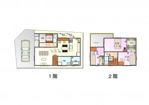 八尾市東弓削、土地の間取り画像です