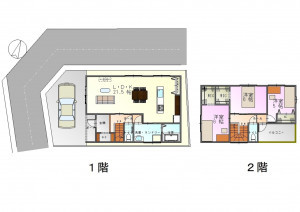 八尾市東弓削、土地の間取り画像です