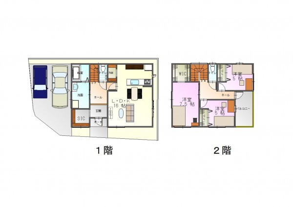 八尾市東弓削、土地の間取り画像です