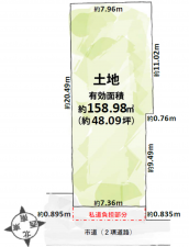 八尾市本町、土地の間取り画像です