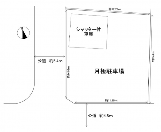 八尾市西山本町、土地の間取り画像です