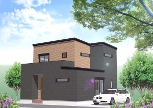 八尾市刑部、土地の完成予想図（外観）画像です