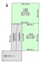 八尾市刑部、土地の間取り画像です