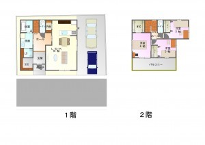 八尾市刑部、土地の間取り画像です