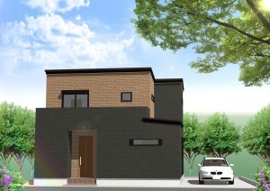 八尾市刑部、土地の完成予想図（外観）画像です