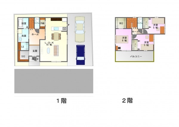 八尾市刑部、土地の間取り画像です