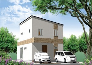 八尾市宮町、土地の完成予想図（外観）画像です
