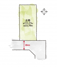 八尾市宮町、土地の間取り画像です