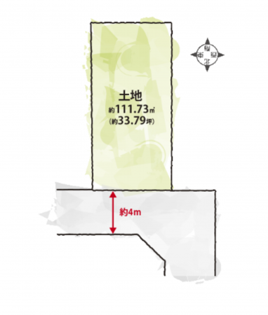 八尾市宮町、土地の間取り画像です