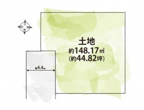 八尾市東山本新町、土地の間取り画像です