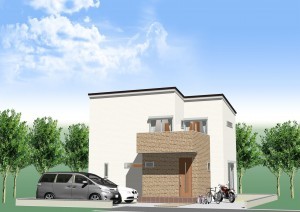 八尾市東山本新町、土地の完成予想図（外観）画像です