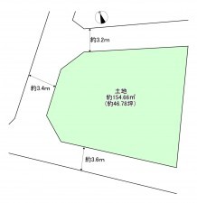 八尾市亀井町、土地の間取り画像です