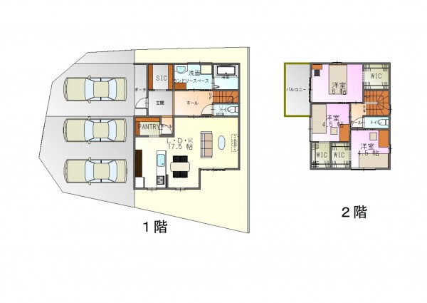 八尾市亀井町、土地の間取り画像です
