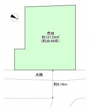 八尾市跡部本町、土地の間取り画像です