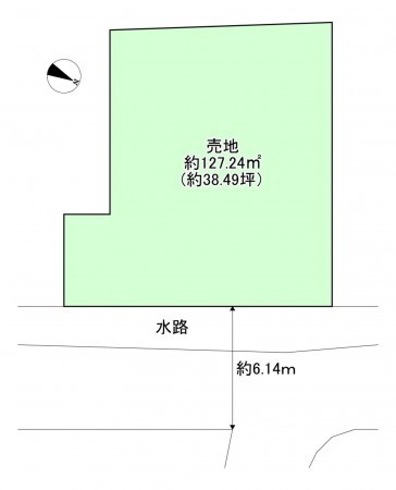 八尾市跡部本町、土地の間取り画像です