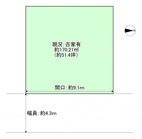 八尾市東山本町、土地の間取り画像です