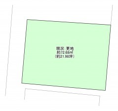 八尾市緑ヶ丘、土地の間取り画像です