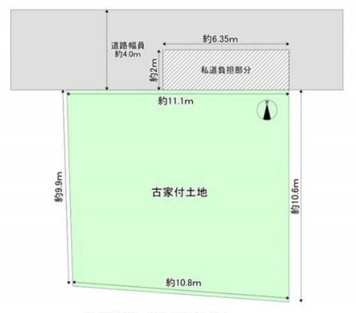 八尾市福万寺町南、土地の間取り画像です