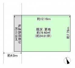八尾市楠根町、土地の間取り画像です