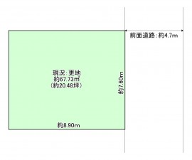 八尾市渋川町、土地の間取り画像です