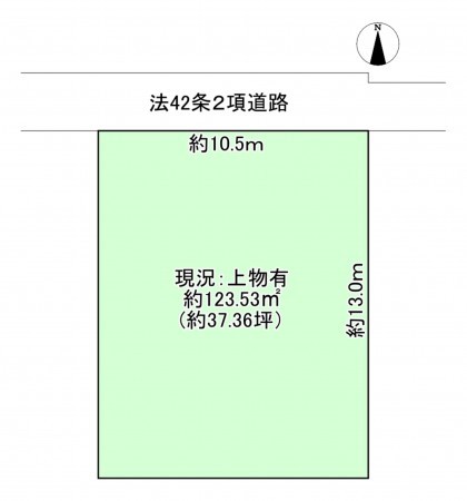 八尾市太田、土地の間取り画像です