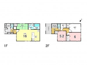 八尾市山本町北、新築一戸建ての間取り画像です