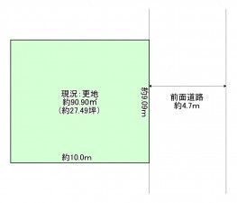 八尾市宮町、土地の間取り画像です