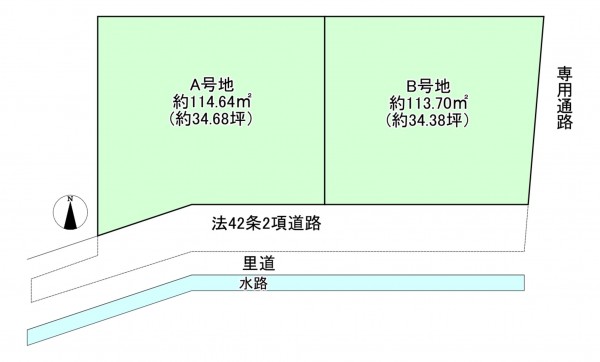 八尾市福万寺町、土地の間取り画像です