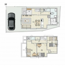 八尾市都塚、土地の間取り画像です