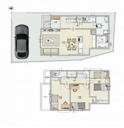 八尾市都塚、土地の間取り画像です