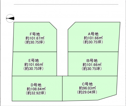 八尾市都塚、土地の間取り画像です