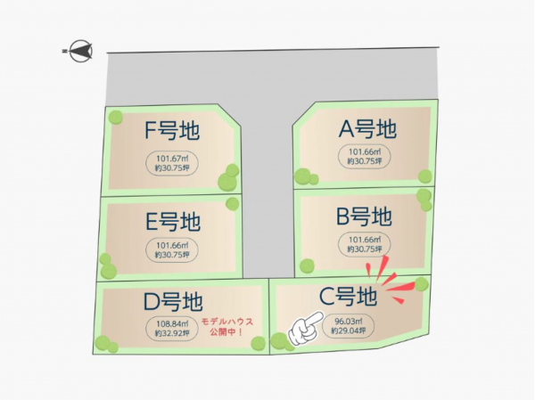 八尾市都塚、土地の間取り画像です