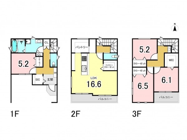 八尾市東本町、中古一戸建ての間取り画像です