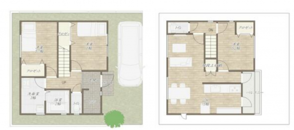 八尾市山本町南、中古一戸建ての間取り画像です