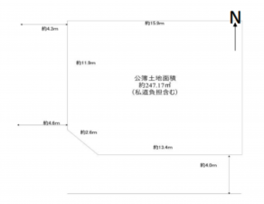 八尾市西山本町、土地の間取り画像です