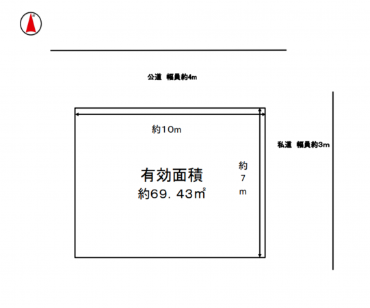 八尾市山本町南、土地の間取り画像です