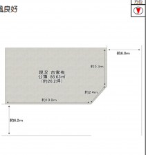 八尾市高美町、土地の間取り画像です