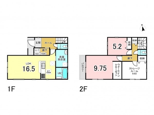 八尾市小畑町、新築一戸建ての間取り画像です