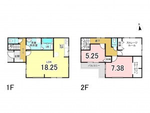 八尾市小畑町、新築一戸建ての間取り画像です