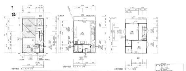八尾市荘内町、新築一戸建ての間取り画像です