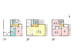 八尾市永畑町、新築一戸建ての間取り画像です