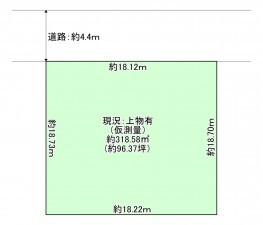 八尾市柏村町、土地の間取り画像です