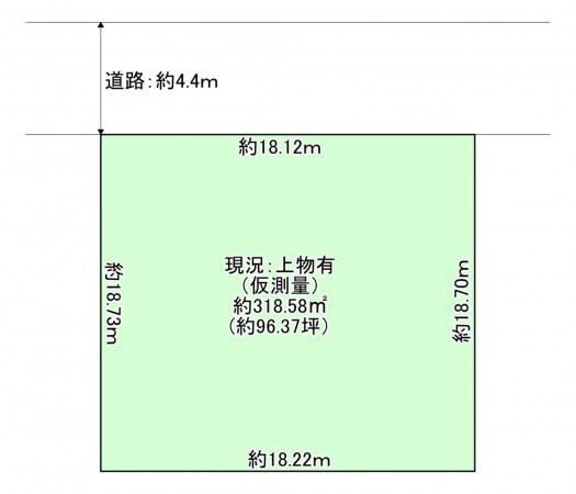 八尾市柏村町、土地の間取り画像です
