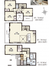 八尾市安中町、新築一戸建ての間取り画像です