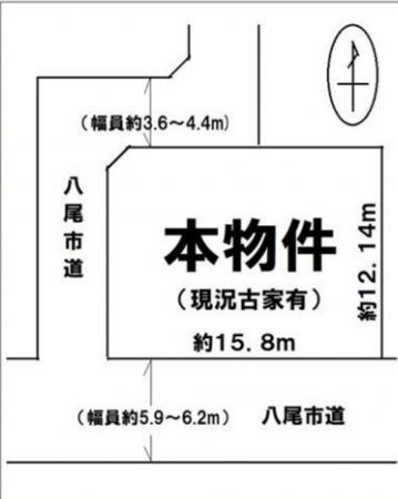 八尾市柏村町、土地の間取り画像です