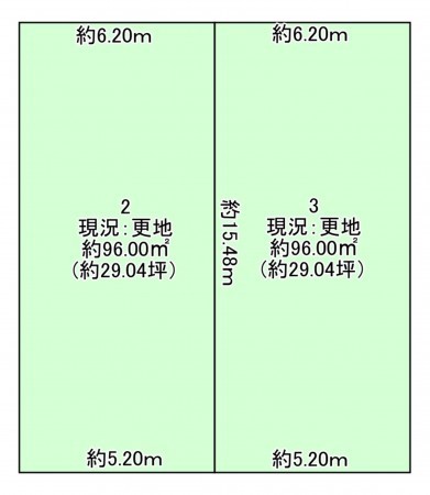 八尾市南木の本、土地の間取り画像です