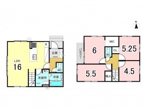 八尾市沼、新築一戸建ての間取り画像です