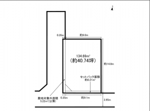 八尾市山本町、土地の間取り画像です