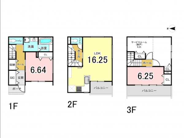 八尾市久宝寺、新築一戸建ての間取り画像です