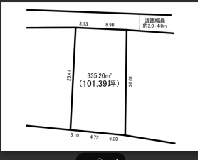 八尾市太田、土地の間取り画像です
